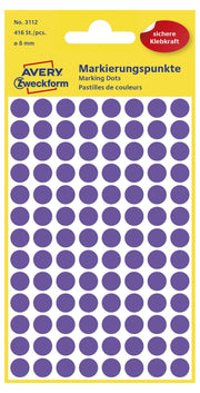 AVERY Zweckform Klebepunkte Ø 8,0 mm violett