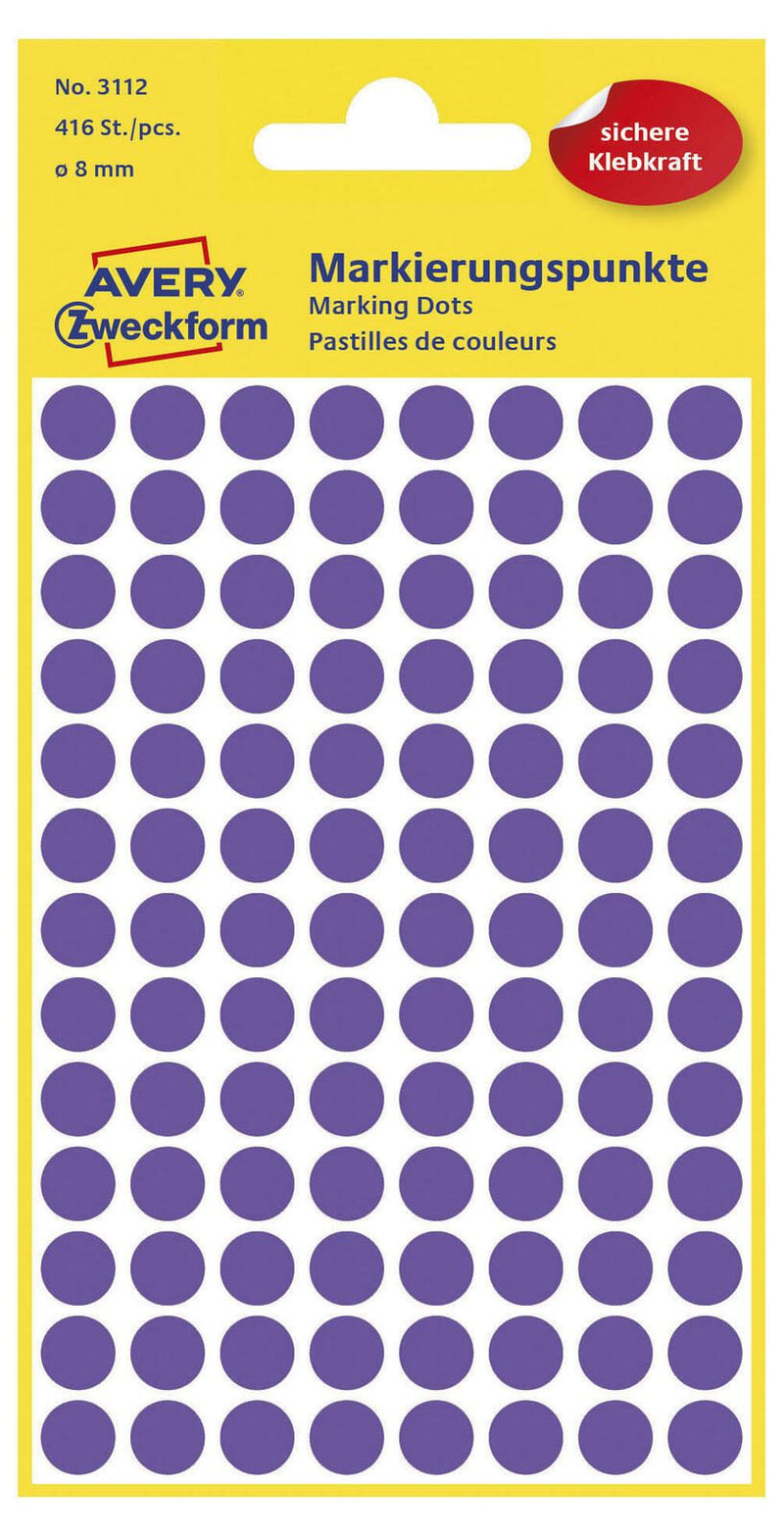 AVERY Zweckform Klebepunkte Ø 8,0 mm violett