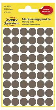 AVERY Zweckform Klebepunkte Markierungspunkte taupe Ø 12mm Ø 12,0 mm taupe