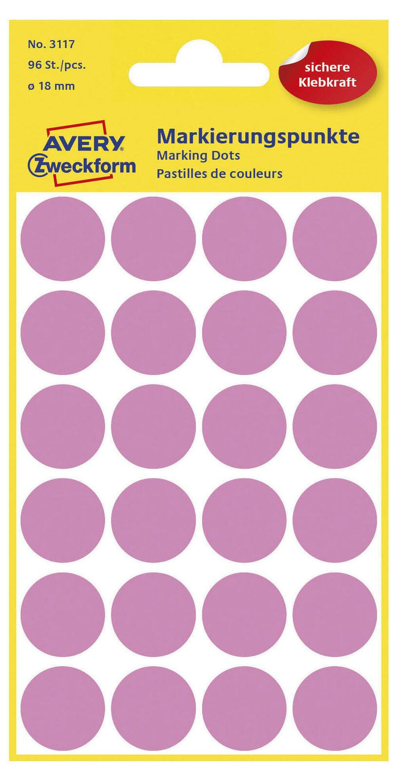 AVERY Zweckform Klebepunkte Ø 18,0 mm rosa