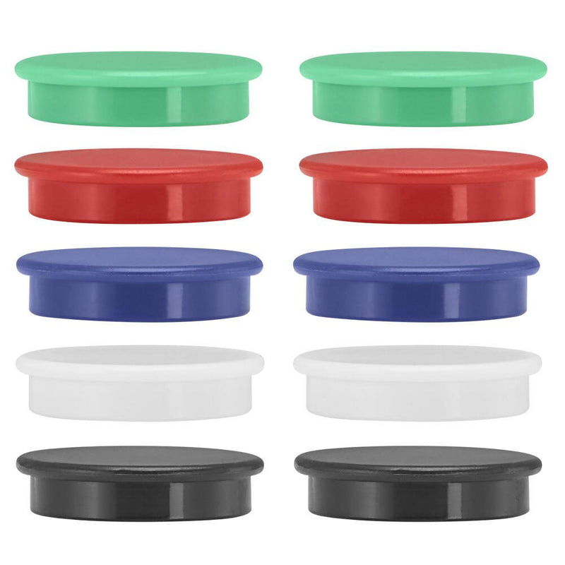 Magnete Ø 2,4 x 0,63 je 2x schwarz, weiß, blau, rot, grün