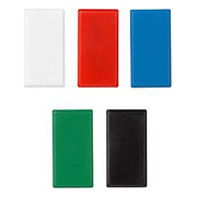 Magnete 2,8 x 5,5 x 0,75 je 2x schwarz, weiß, blau, rot, grün