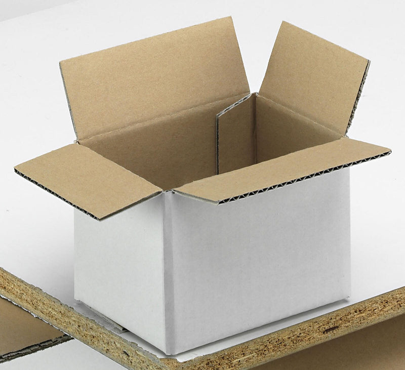 Nestler Wellpapp-Faltkartons 1-wellig weiß 15,0 x 10,0 x 10,0 cm