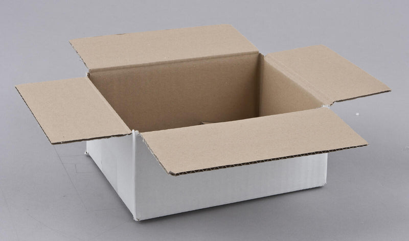 Nestler Wellpapp-Faltkartons 1-wellig weiß 21,5 x 15,0 x 8,5 cm