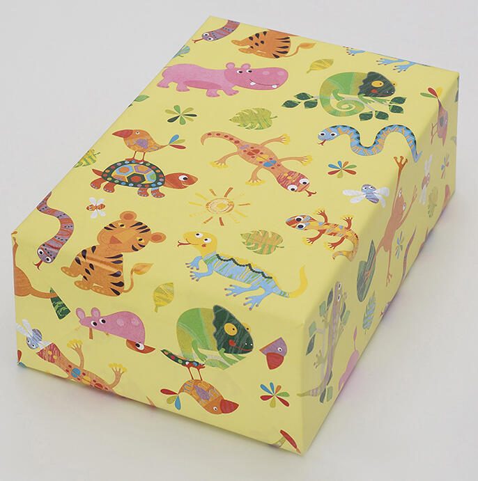 JUNG SCHÖNER VERPACKEN Geschenkpapier 50 cm x 20 m gelb/bunt