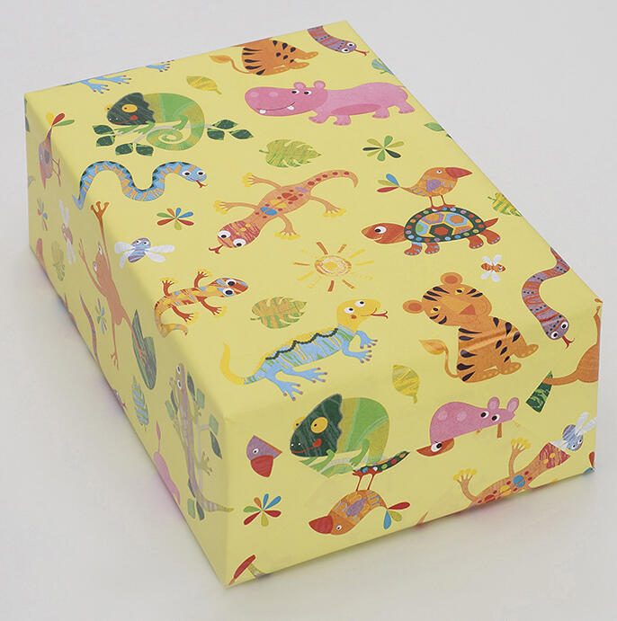 JUNG SCHÖNER VERPACKEN Geschenkpapier 50 cm x 20 m gelb/bunt
