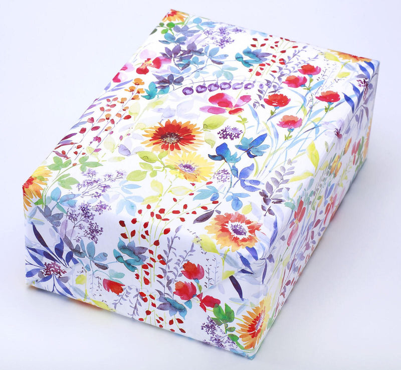 JUNG SCHÖNER VERPACKEN Geschenkpapier 50 cm x 20 m weiß/gelb/grün/blau