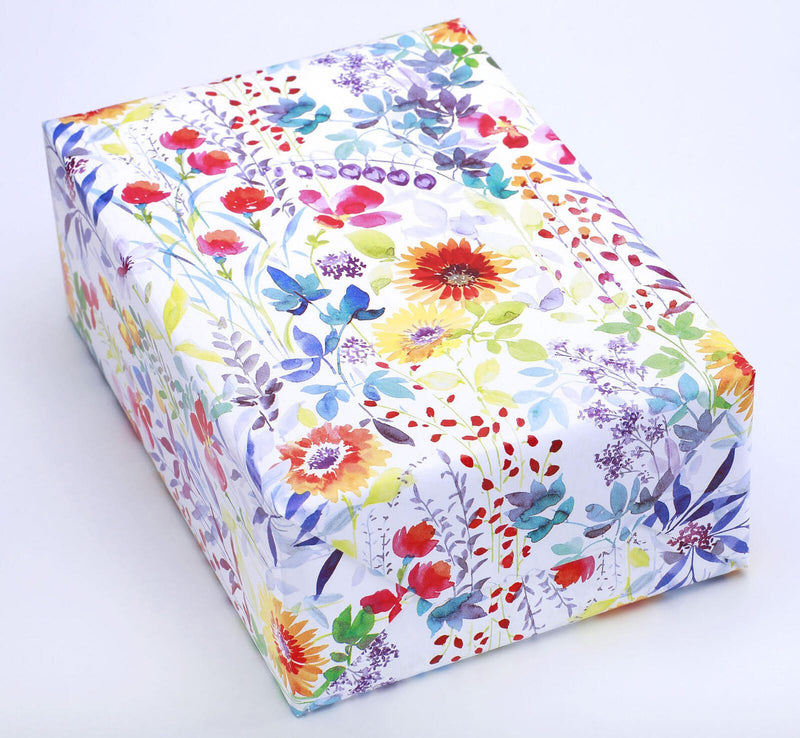 JUNG SCHÖNER VERPACKEN Geschenkpapier 50 cm x 20 m weiß/gelb/grün/blau