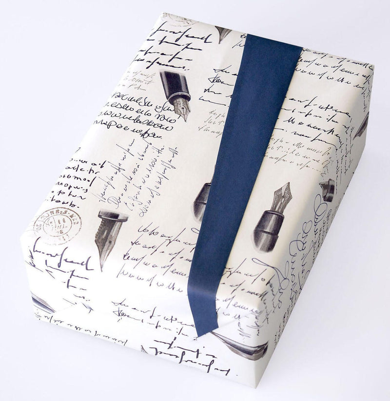 JUNG SCHÖNER VERPACKEN Geschenkpapier 50 cm x 20 m beige/dunkelblau