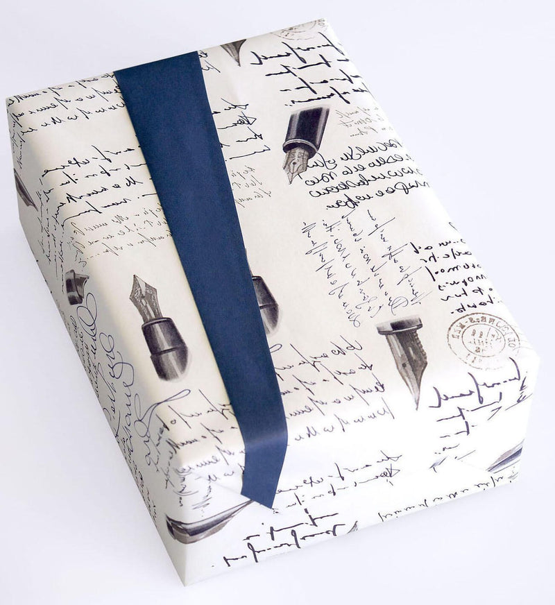 JUNG SCHÖNER VERPACKEN Geschenkpapier 50 cm x 20 m beige/dunkelblau