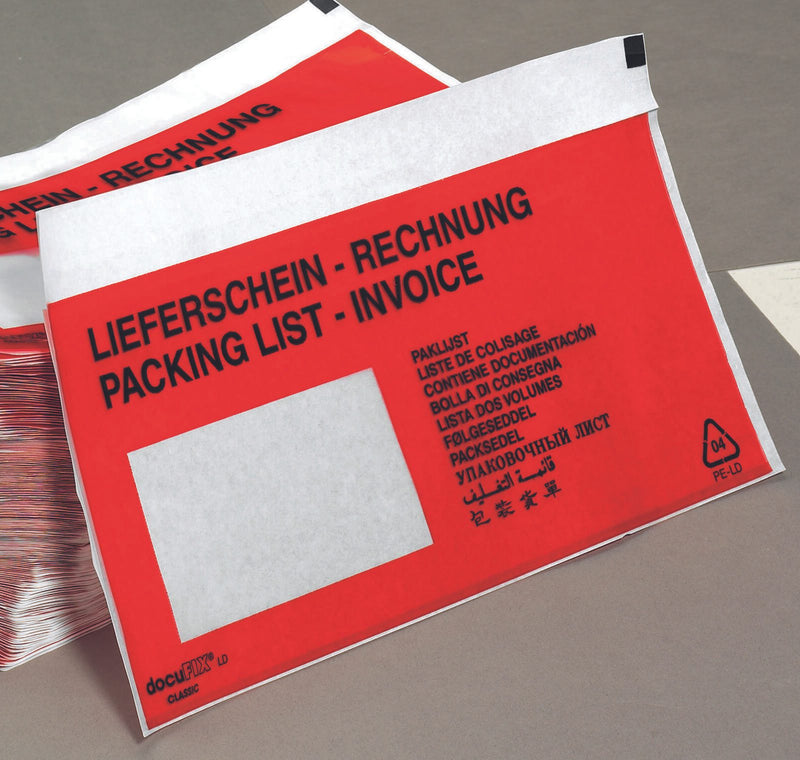 VP Lieferscheintaschen Polyethylen DIN lang