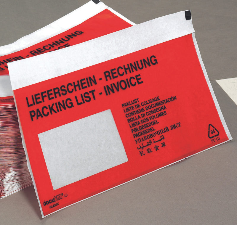 VP Lieferscheintaschen Polyethylen DIN lang