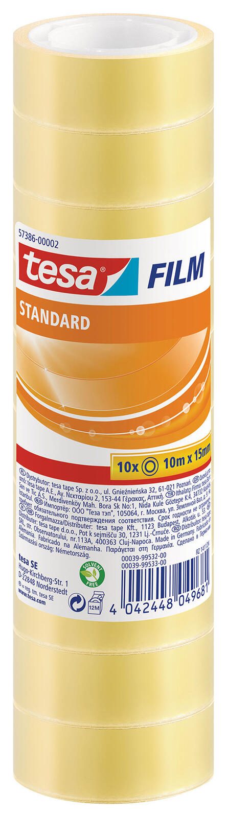 tesa Klebefilm 15 mm x 10 m transparent