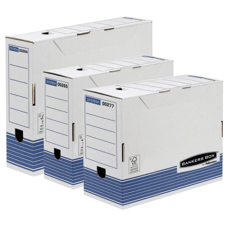 Bankers Box Archivboxen für Ordner 8,0 x 26,5 x 32,7 cm
