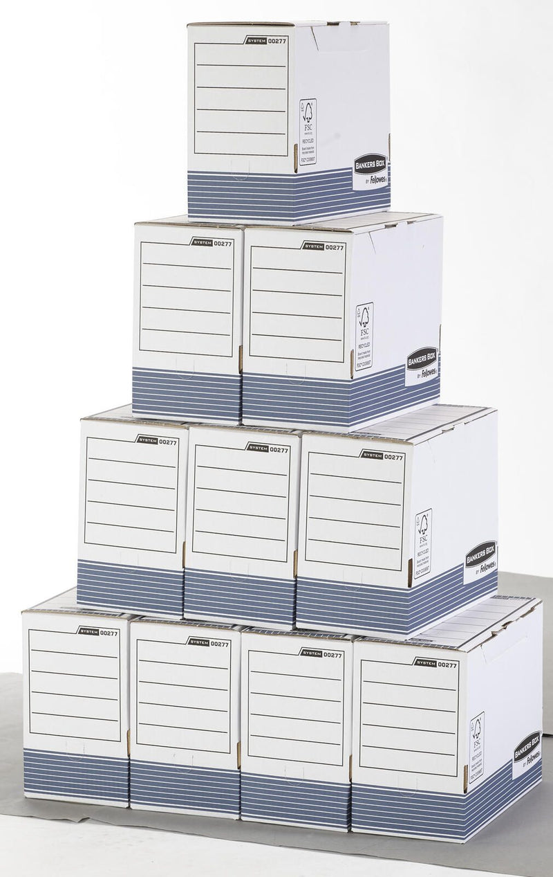 Bankers Box Archivboxen für Ordner 15,5 x 26,5 x 32,7 cm