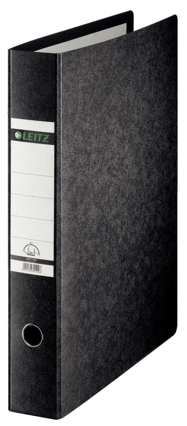 LEITZ Ordner Rückenbreite 7.8 cm DIN A3 hoch Karton schwarz marmoriert