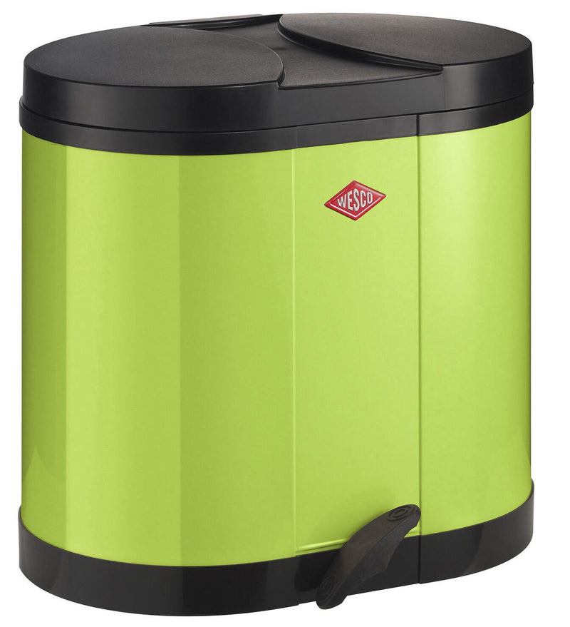 WESCO Mülltrenner 2x 15,0 l limegreen