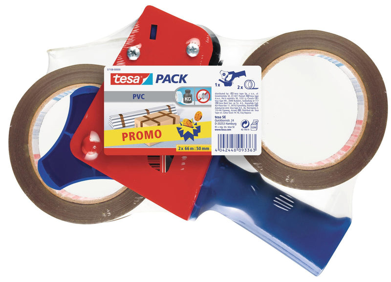 tesa Packbandabroller-Set blau/rot