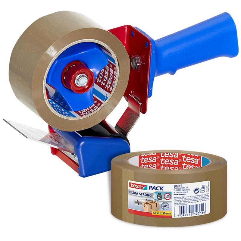 tesa Packbandabroller-Set blau/rot