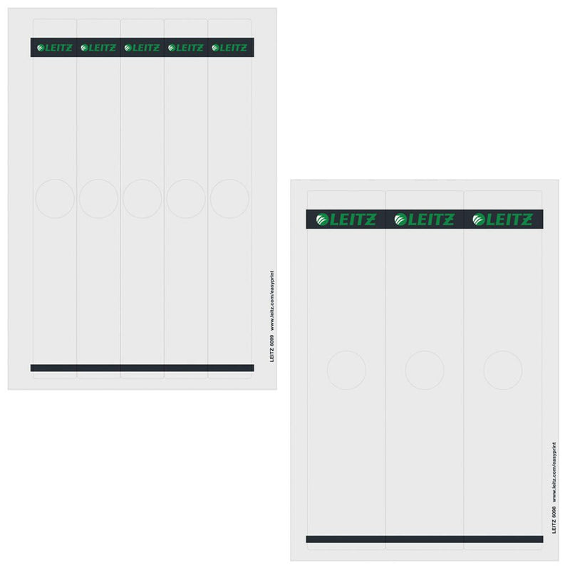 LEITZ Ordneretiketten für 8 cm Rückenbreite 61,0 x 279,0 mm