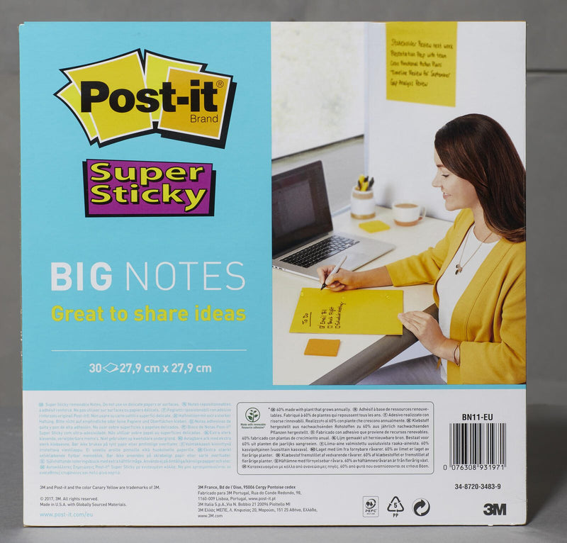 Post-it® Jumbo-Haftnotizen 27,9 x 27,9 cm