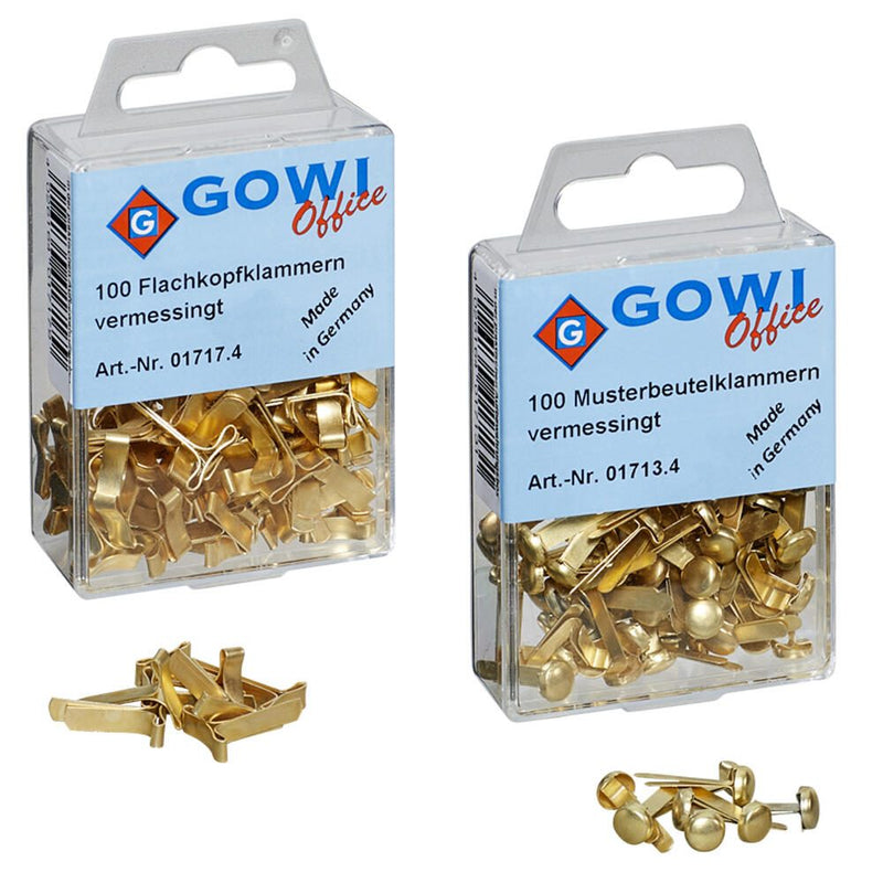 Gowi Musterbeutelklammern gold