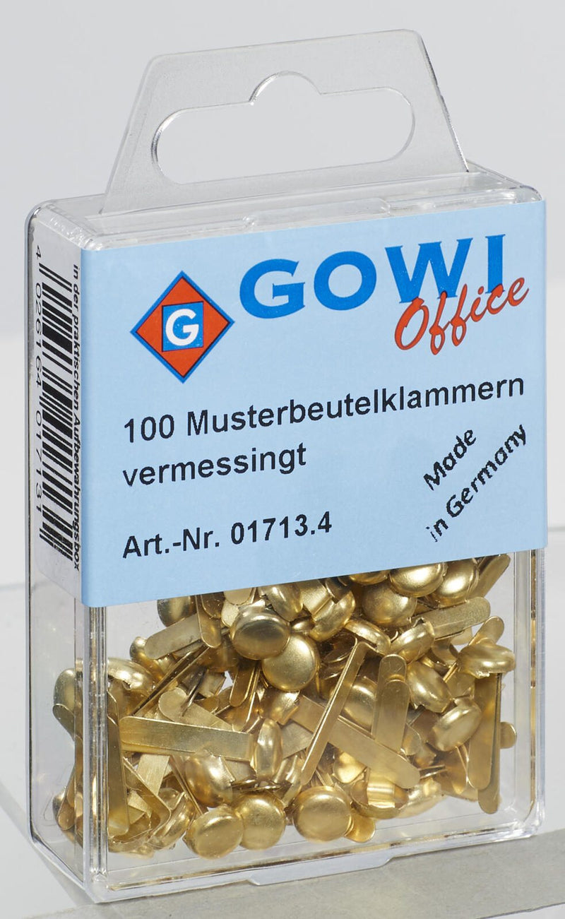 Gowi Musterbeutelklammern gold