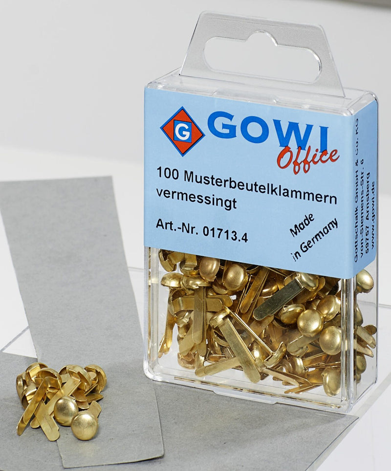 Gowi Musterbeutelklammern gold
