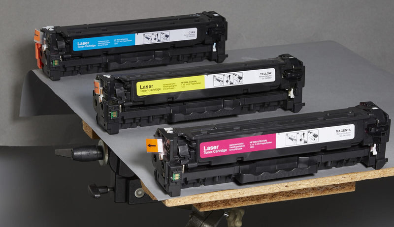 dots Toner kompatibel zu HP 3x 305A (CF370AM), 3er-Set cyan, magenta, gelb
