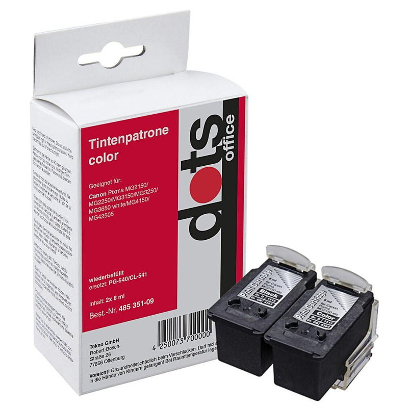 dots Druckerpatronen kompatibel zu Canon PG-540/CL-541 schwarz, color