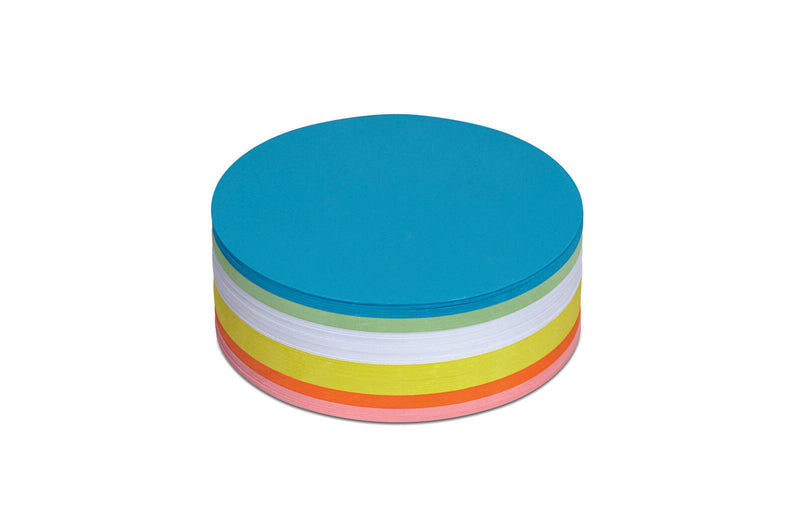 MAUL Moderationskarten Ø 13,5 cm blau, grün, rot, orange, gelb, weiß