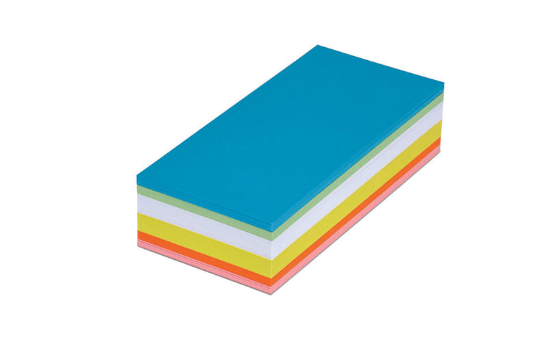 MAUL Moderationskarten 20,5 x 9,5 cm blau, grün, rot, orange, gelb, weiß