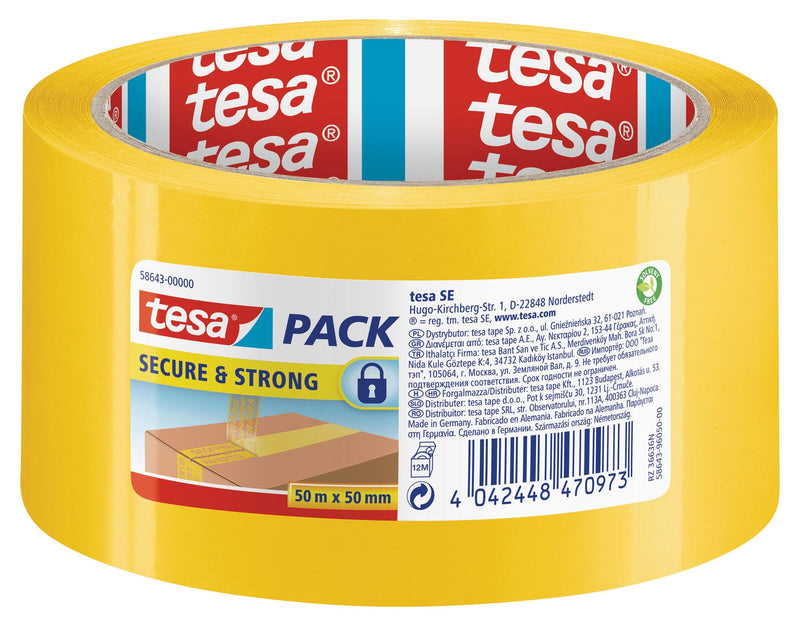 tesa Packband 50 mm x 50 m gelb