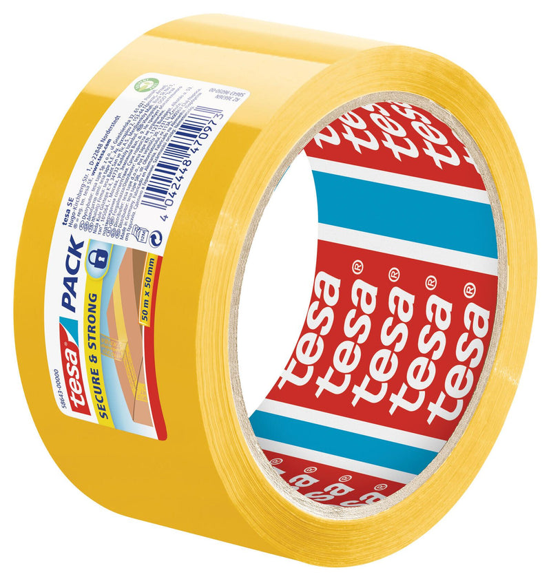 tesa Packband 50 mm x 50 m gelb