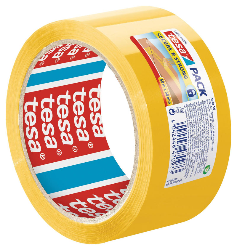 tesa Packband 50 mm x 50 m gelb