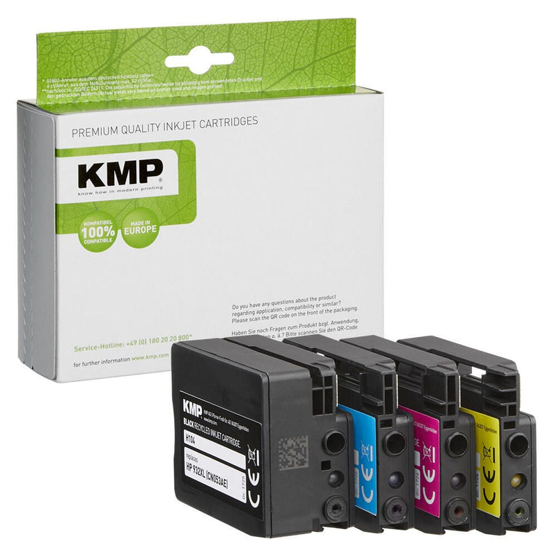 KMP Druckerpatronen H174V schwarz, cyan, magenta, gelb kompatibel zu HP 932XL/933XL (C2P42AE), 4er-Set
