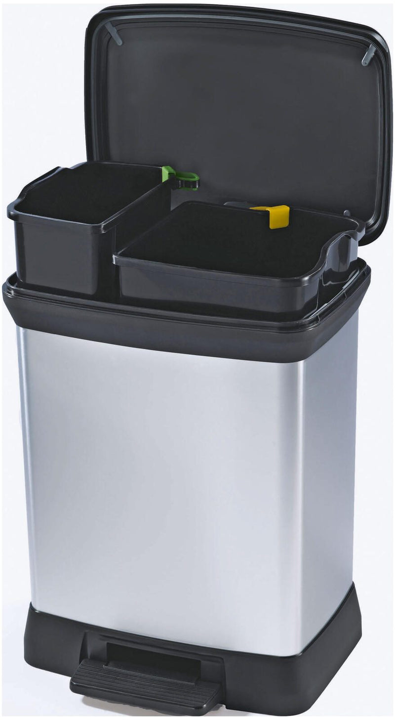 curver Mülltrenner 10,0 + 18,0 l silbermetallic
