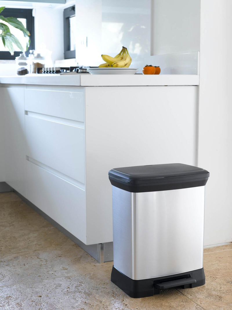 curver Mülleimer 30,0 l silbermetallic