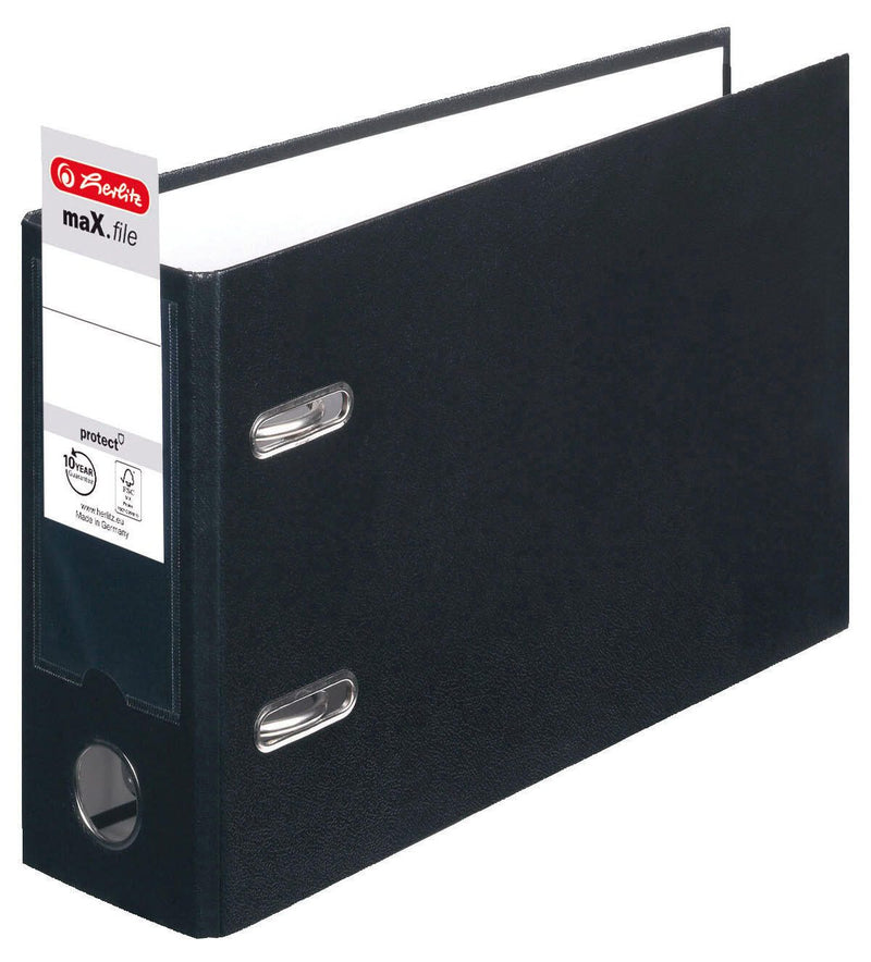 herlitz Ordner Rückenbreite 8 cm DIN A5 quer Karton schwarz