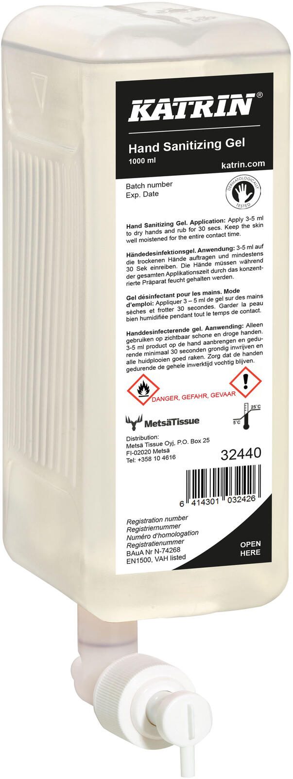 KATRIN Händedesinfektionsgel 1,0 l