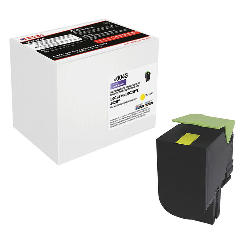 edding Toner EDD-6043 gelb kompatibel zu LEXMARK 80C2SY0