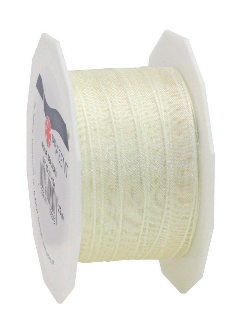 PRÄSENT Geschenkbänder 10 mm x 25 m creme