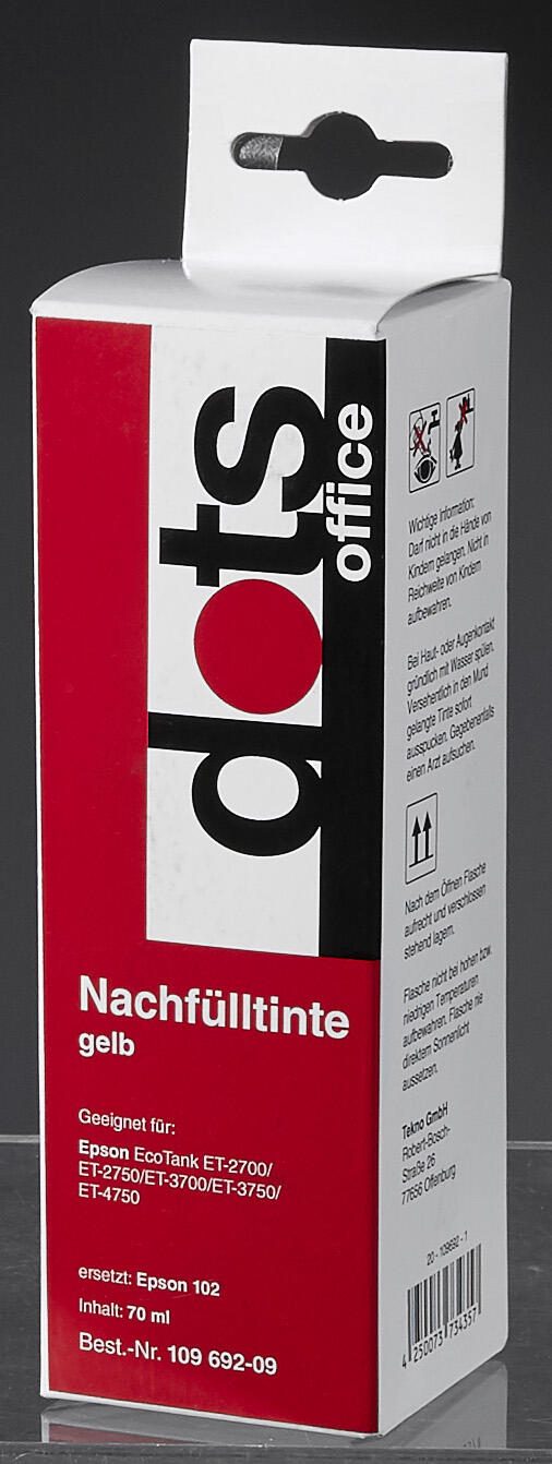 dots Tintenflasche kompatibel zu EPSON 102/T03R44 gelb