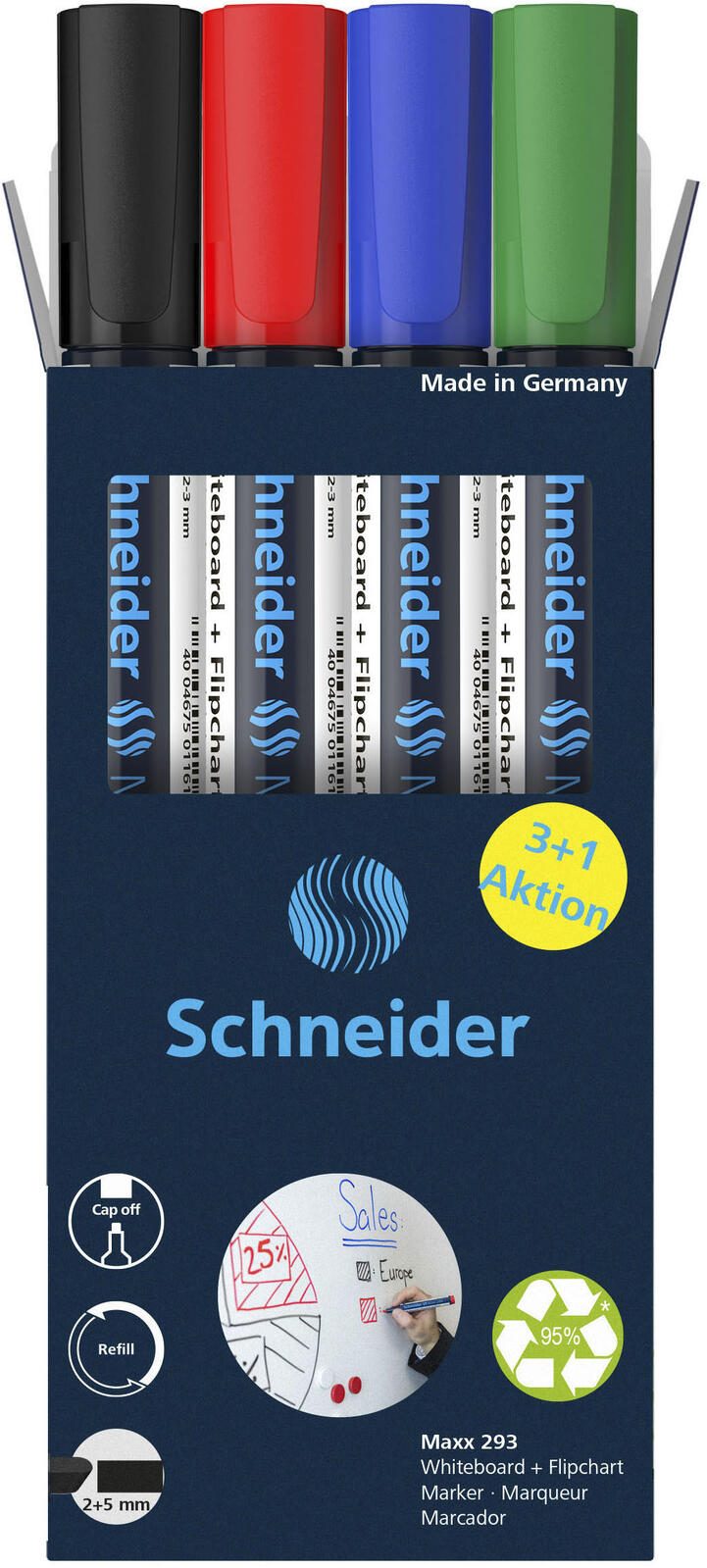 Schneider Maxx 293 Whiteboard- und Flipchart-Marker 2.0 - 5.0 mm Mehrfarbig