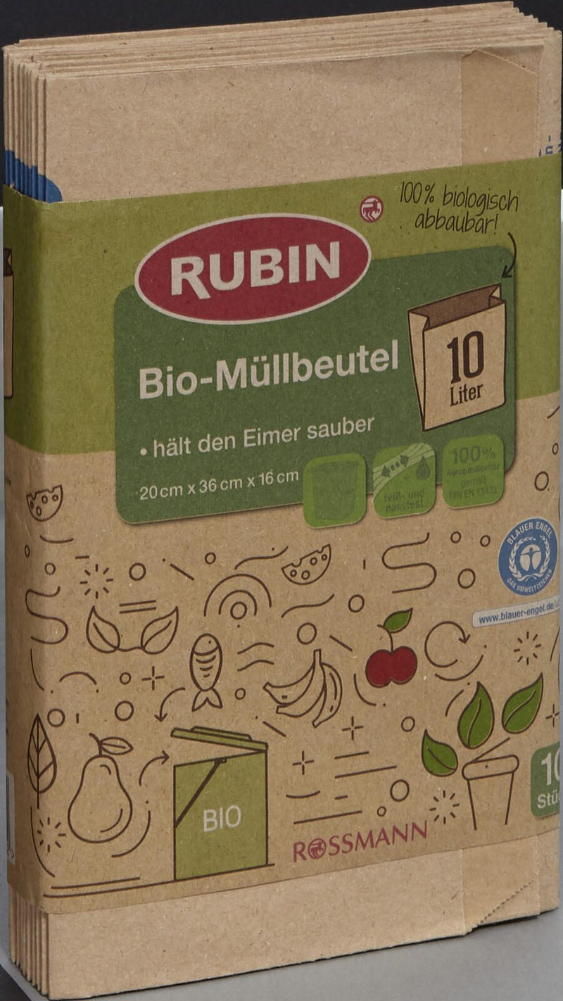 RUBIN Biomüllbeutel 10,0 l naturbraun