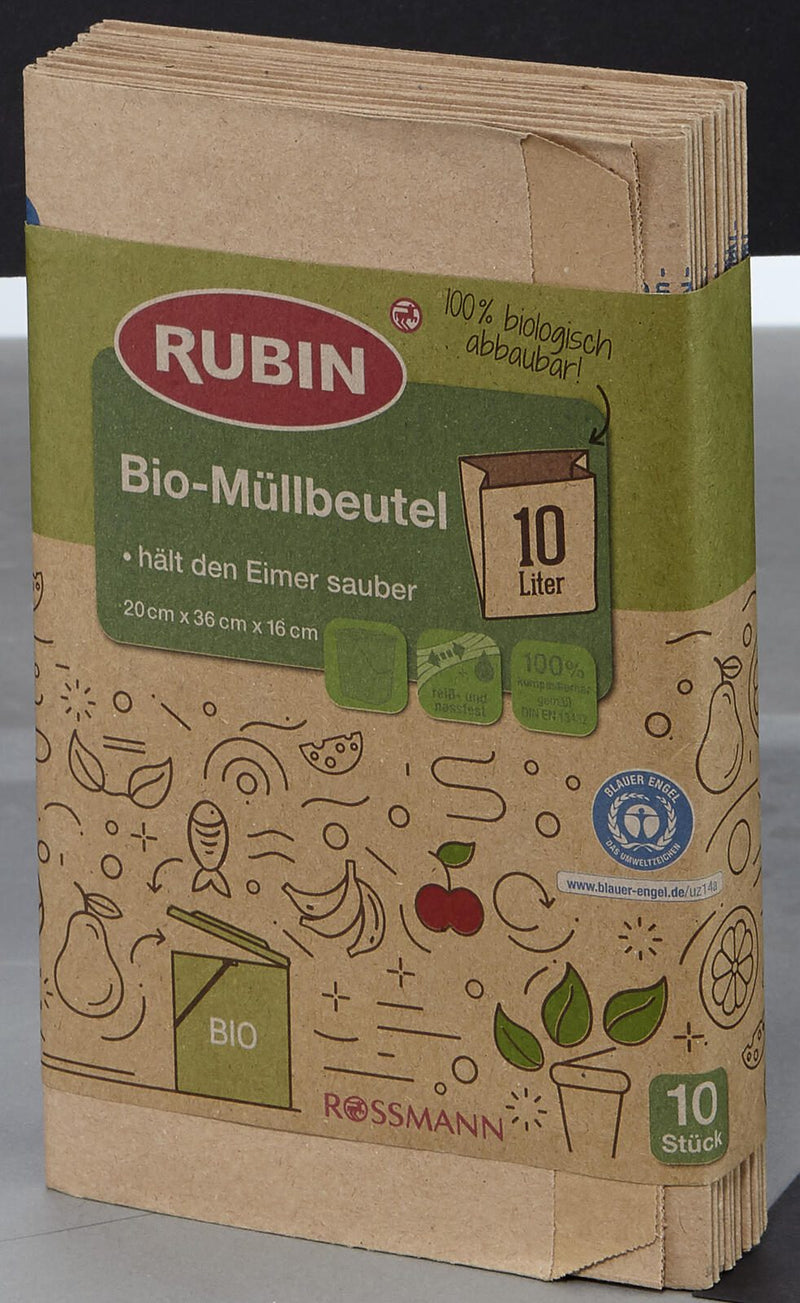 RUBIN Biomüllbeutel 10,0 l naturbraun