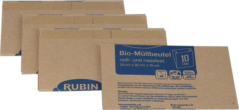 RUBIN Biomüllbeutel 10,0 l naturbraun