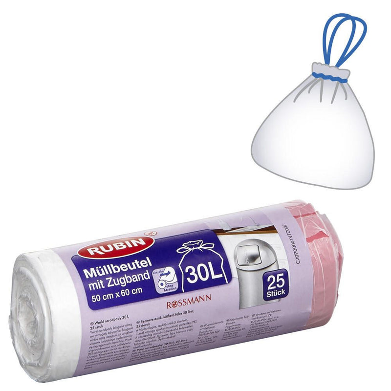 RUBIN Müllbeutel 30,0 l rot