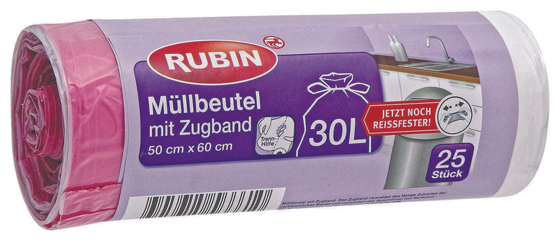 RUBIN Müllbeutel 30,0 l rot
