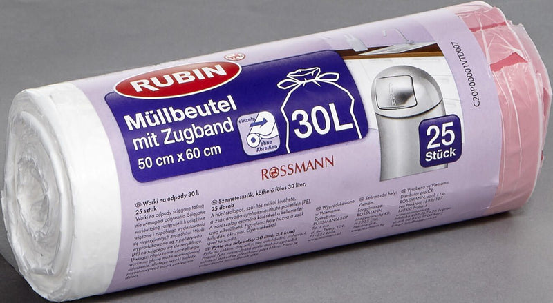 RUBIN Müllbeutel 30,0 l rot